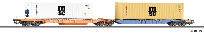 Tillig 77071 - H0 - Doppeltragwagen MSC, ÖBB, Ep. VI